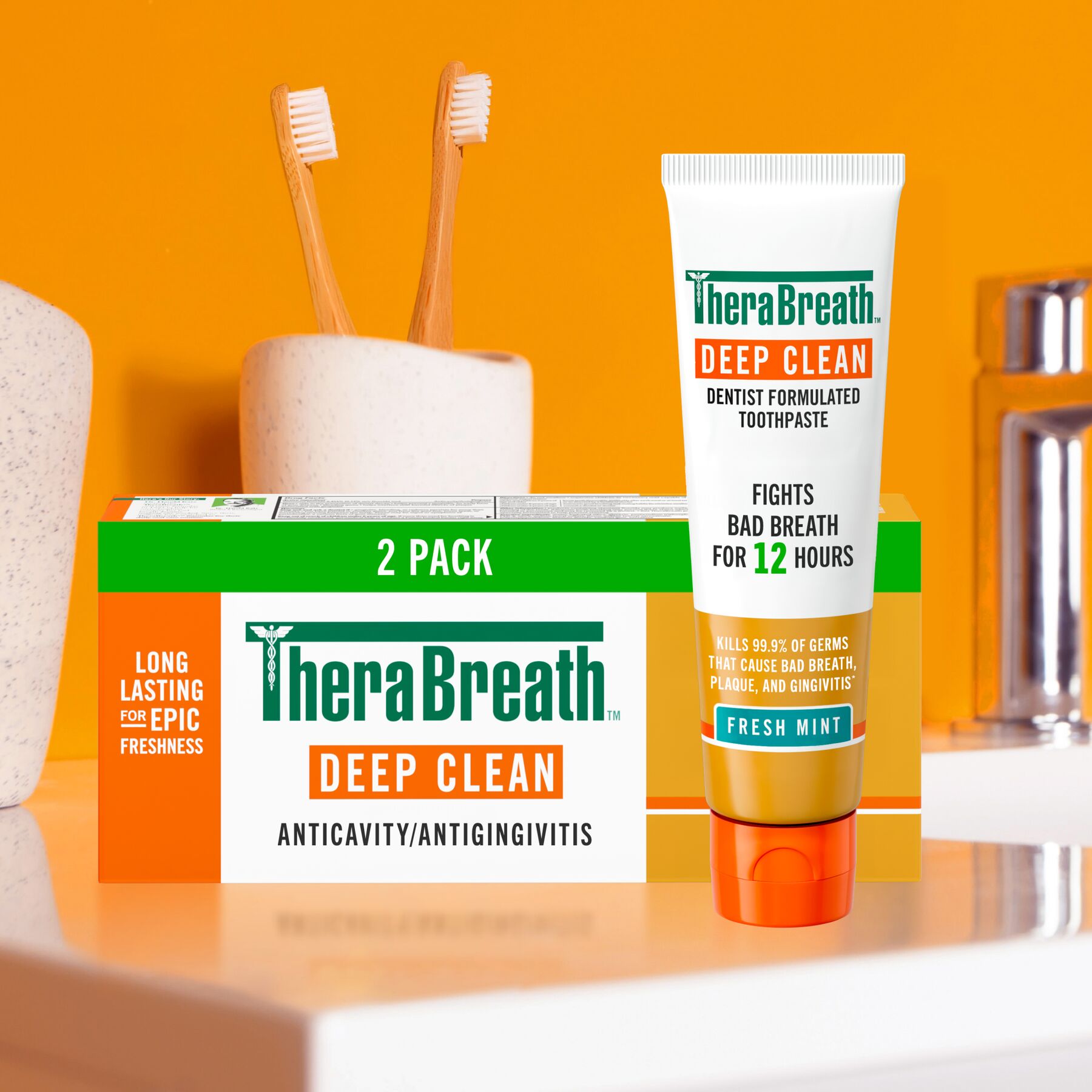 TheraBreath Deep Clean Toothpaste, Helps Fight Bad Breath, Fresh Mint - Image 6
